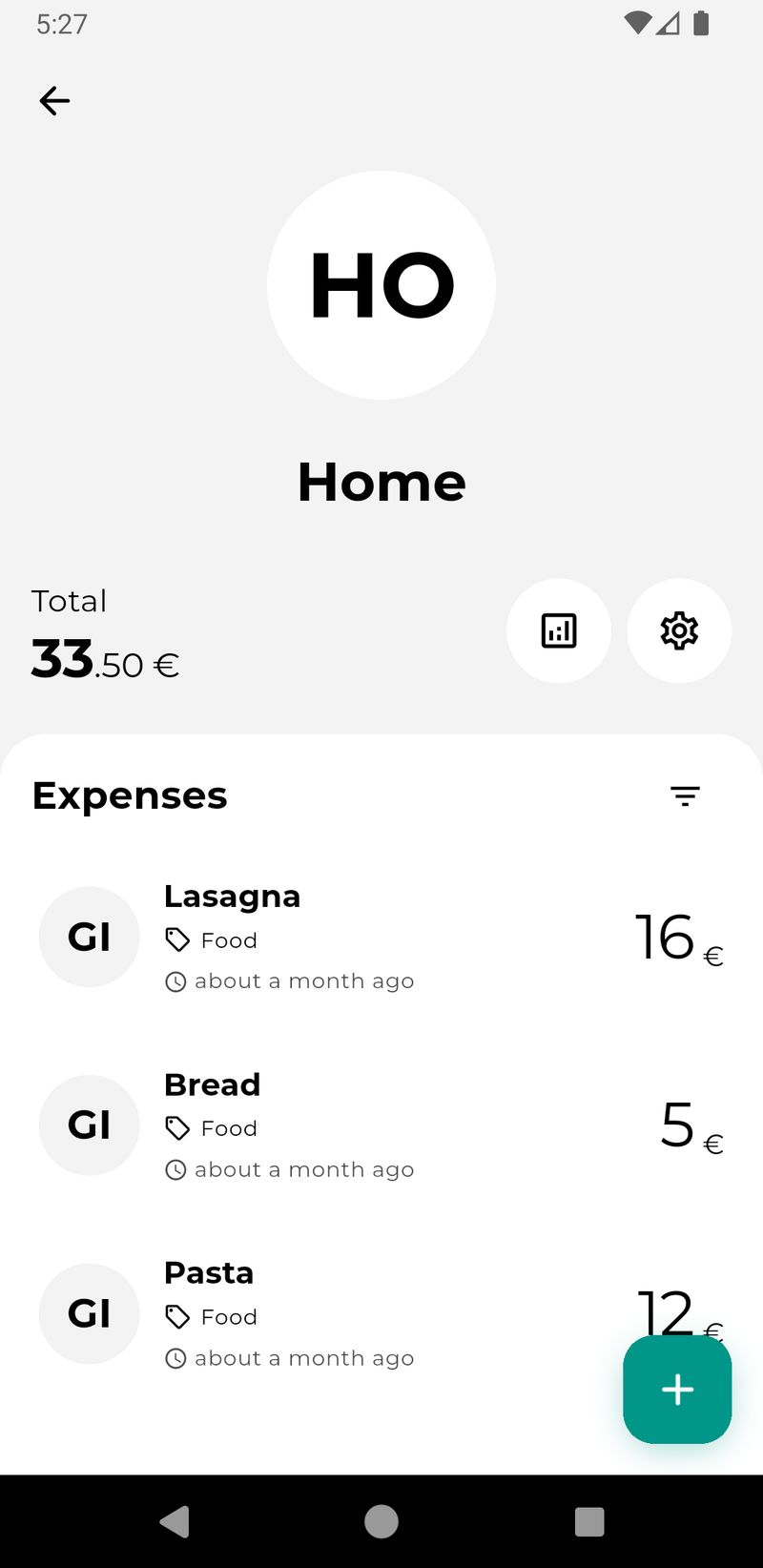 Group expenses overview